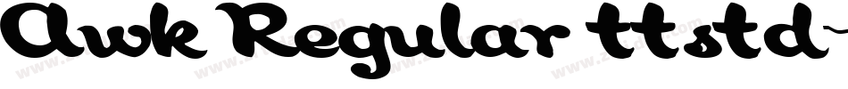 Awk Regular ttstd字体转换